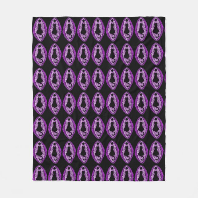 Pussy Kat Goddess Yoni Fleece Blanket (Front)