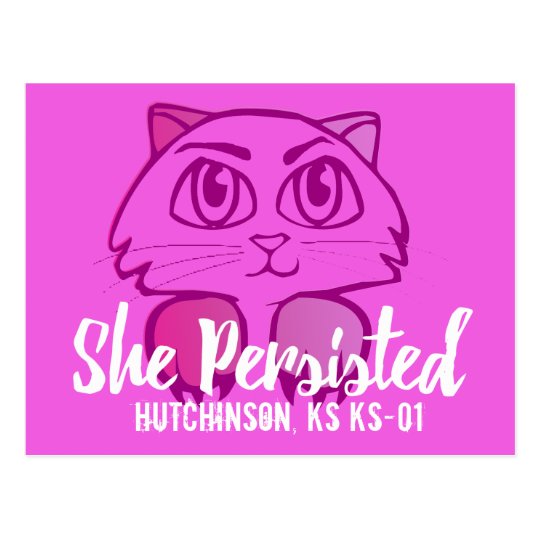 Pussy Persisted (Click Blue Customize Button Postcard