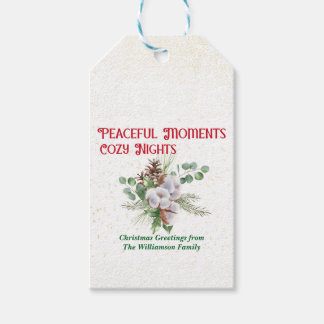 Pussy Willow Catkin Bouquet Christmas Gift Tags