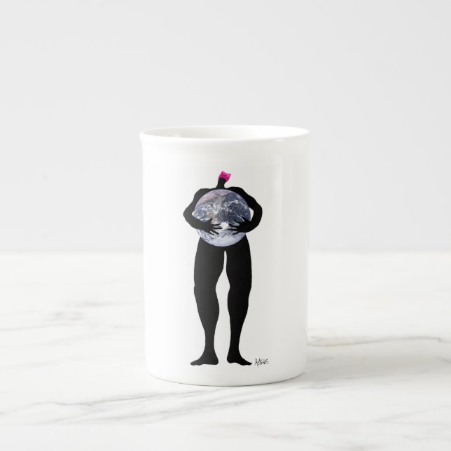 Pussyhats Protect the Earth Bone China Mug (Front)