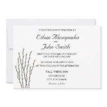 Pussywillow Branches Wedding Invitation