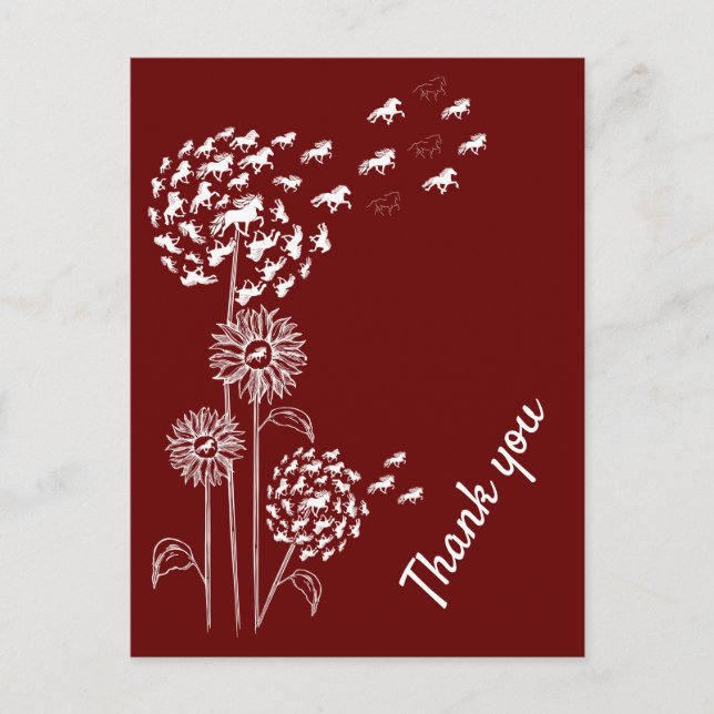 Pusteblume avec des nœuds  Carte postale (Devant)