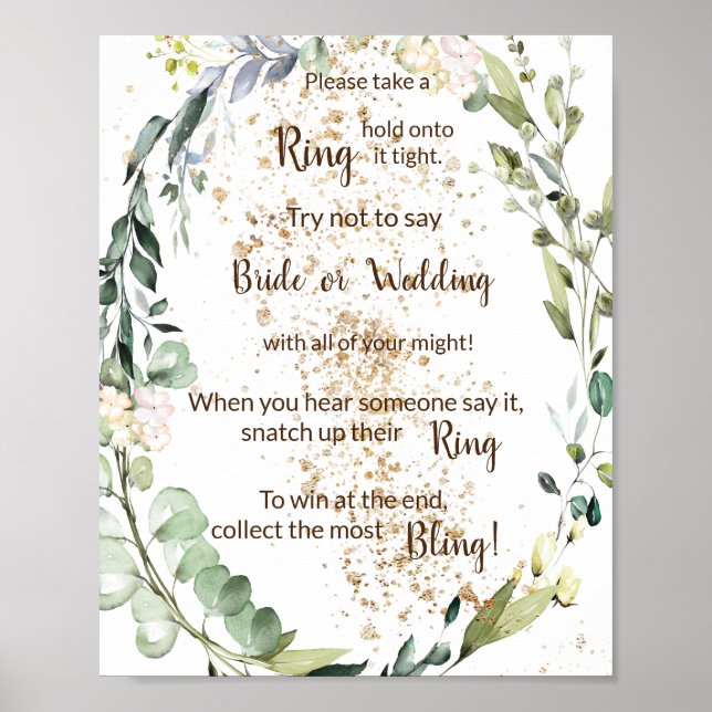Put a Ring on it Herbal Shower Game Sign (Front)