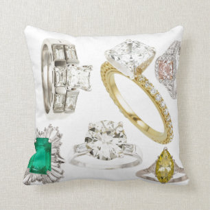 Put A Ring On It Sofa Bling Diamonds Jewellery Hin Throw Pillow