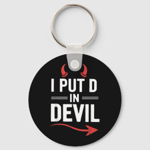 Put D in Devil Funny Halloween Matching Couple Keychain