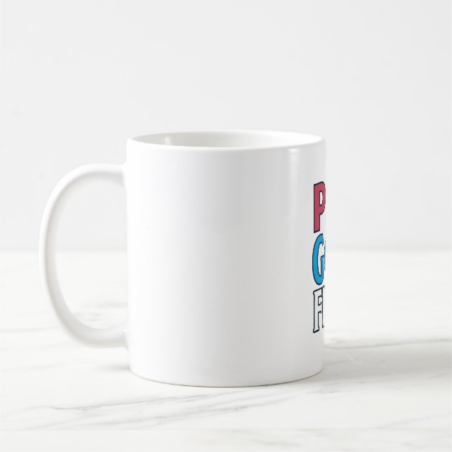 Put God First Christian Quote Vector Coffee Mug (Left)