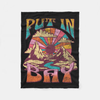 Put In Bay Ohio Nature Hiking Mountains Outdoors V Fleece Blanket