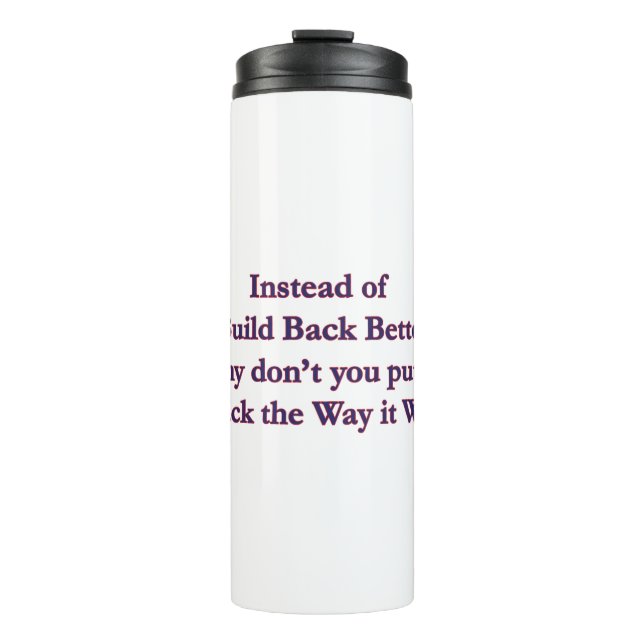 Put-It-Back Thermal Tumbler (Front)