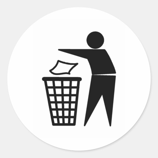 Put it in the Bin Classic Round Sticker (Front)