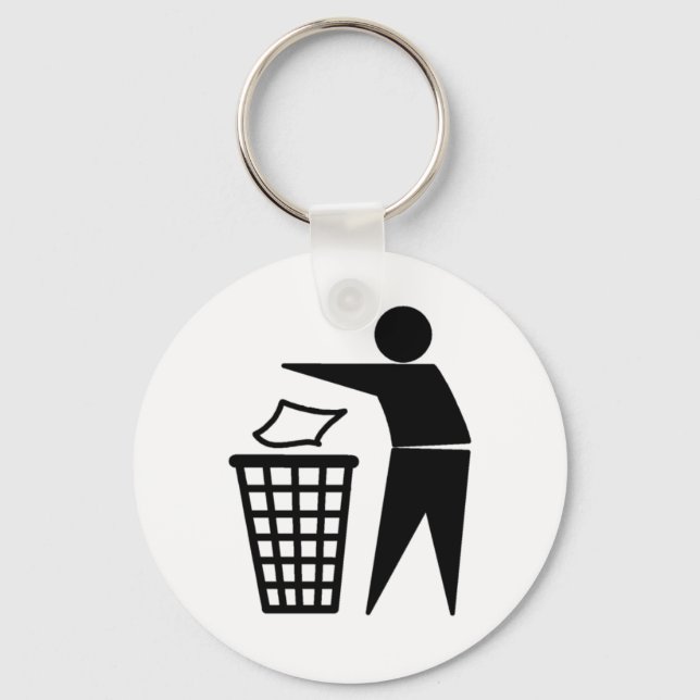 Put it in the Bin Keychain (Front)