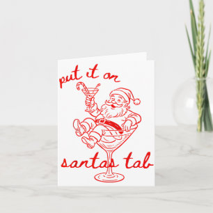 Put It On Santas Tab Funny Christmas Santa Tail Re Card