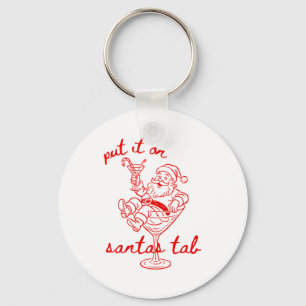 Put It On Santas Tab Funny Christmas Santa Tail Re Keychain