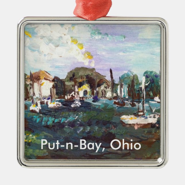 Put-n-Bay Lake Erie Island Painting #2 Metal Ornament (Front)