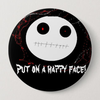Put on a happy face pin