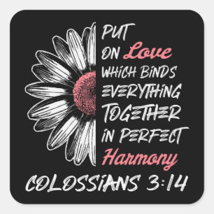 PUT ON LOVE - PERFECT HARMONY - Christian Stickers