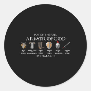 Put On The Full Armour Of God Belt Of Truth Breast Classic Round Sticker