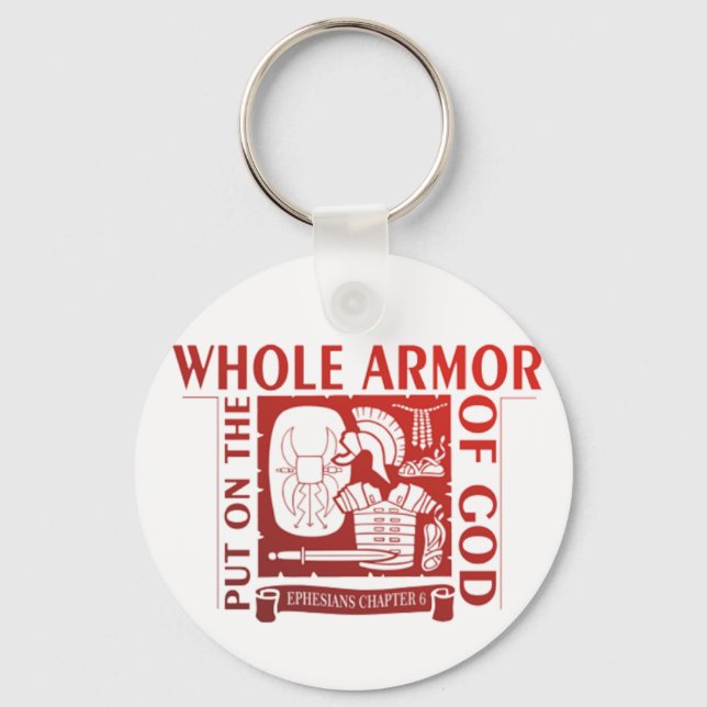 PUT ON THE WHOLE ARMOR OF GOD KEYCHAIN (Front)