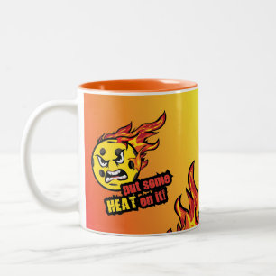 Put Some Heat On It Pickleball Two-Tone Coffee Mug