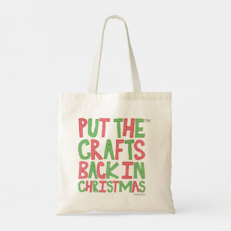 Put the Crafts Back in Christmas Tote Bag