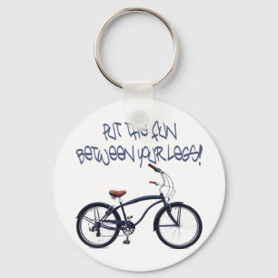 Put the FUN between your legs - blue Keychain