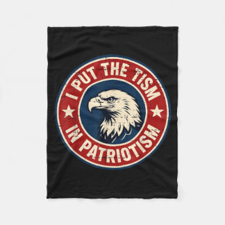 Put The In Patrio Funny Eagle Usa Flag 4th July Fleece Blanket