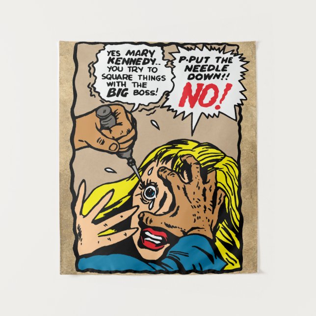 "Put the Needle Down!" Wall Tapestry (Front)