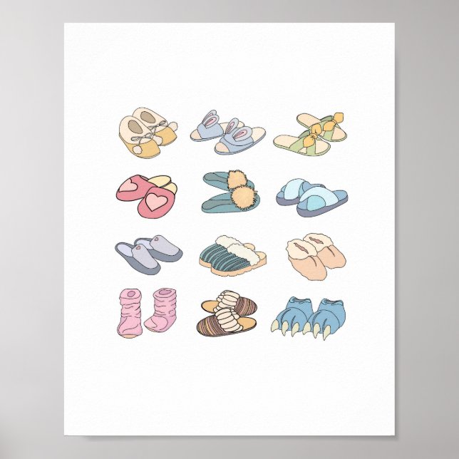 put your feet up, slipper themed poster (Front)