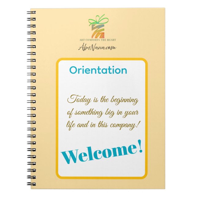Put Your Logo Here New Employee Orientation  Notebook (Front)