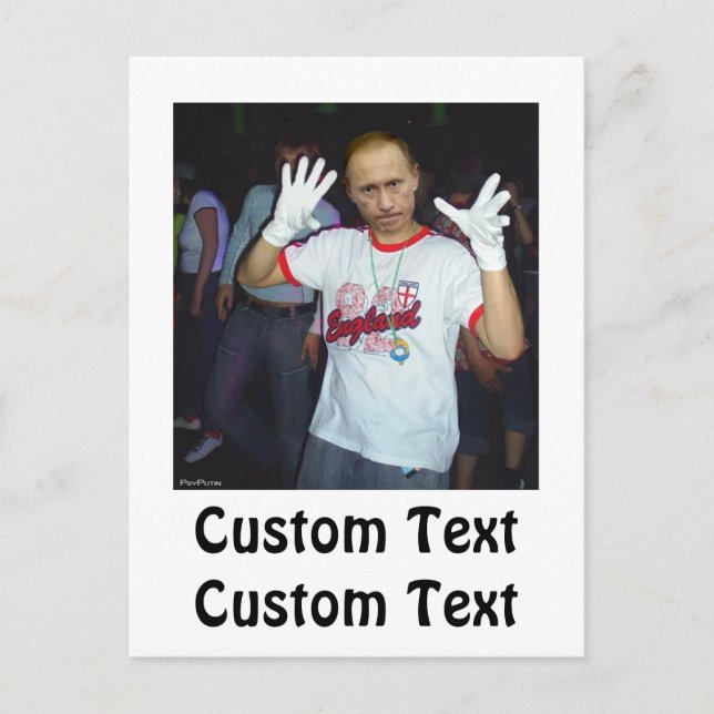 Putin Parties Postcard (Front)