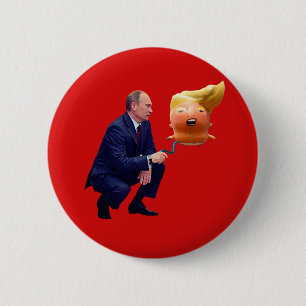 Putin Plays With Trump Balloon 2 Inch Round Button