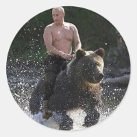 Putin rides a bear!