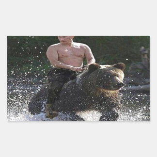 Putin rides a bear! sticker