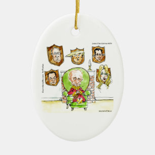 Putin The Hunter Gets Not My President Trump Ceramic Ornament