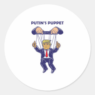 Putin's Puppet President Is A Russian Et Political Classic Round Sticker