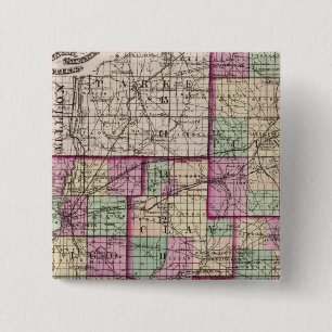 Putnam County and Vigo County 2 Inch Square Button