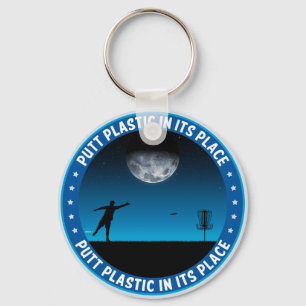 Putt Plastic In Its Place #8 Keychain