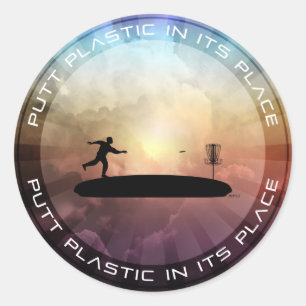 Putt Plastic In Its Place Classic Round Sticker