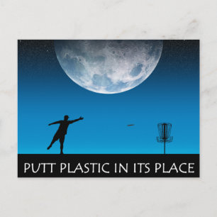Putt Plastic In Its Place Postcard