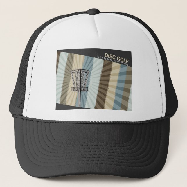 Putt Plastic In Its Place Trucker Hat (Front)