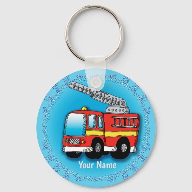 Putt Putt Firetruck  firefighter keychains (Front)
