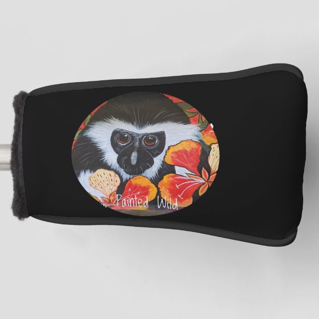 Putter Cover, Colobus Painted Wild Golf Head Cover (Front)