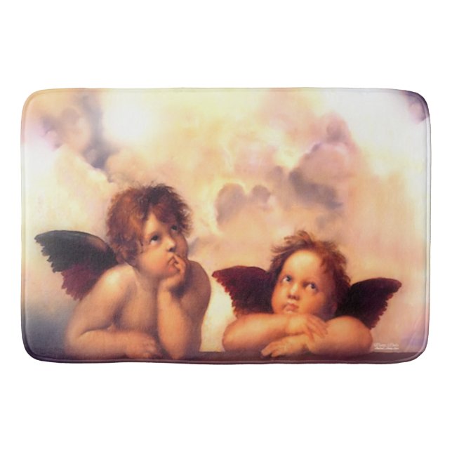 Putti Pair of Angels Bath Mat (Front)