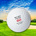 Puttin' Around 60 Birthday Personalized Golf Balls<br><div class="desc">This set of keepsake birthday golf balls makes a cute gift for anyone who is turning the big 60. It features your custom text in red and black in stylized text. Currently it says "Still puttin' around at 60" with the birthday name and date on it. Make it say whatever...</div>