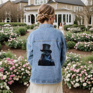 Puttin on the RItz Raven Tshirt Denim Jacket