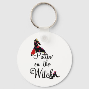 Puttin' on the Witch Tshirts and Gifts Keychain