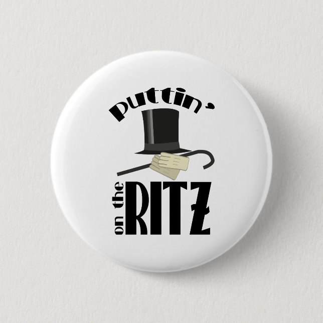 Puttin Ritz 2 Inch Round Button (Front)