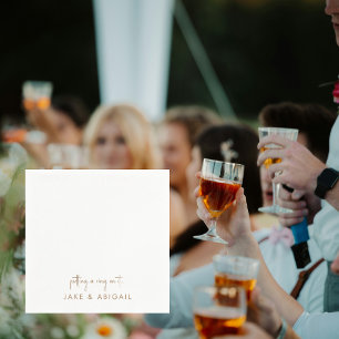 Putting a Ring on It Personalized Engagement Party Napkin