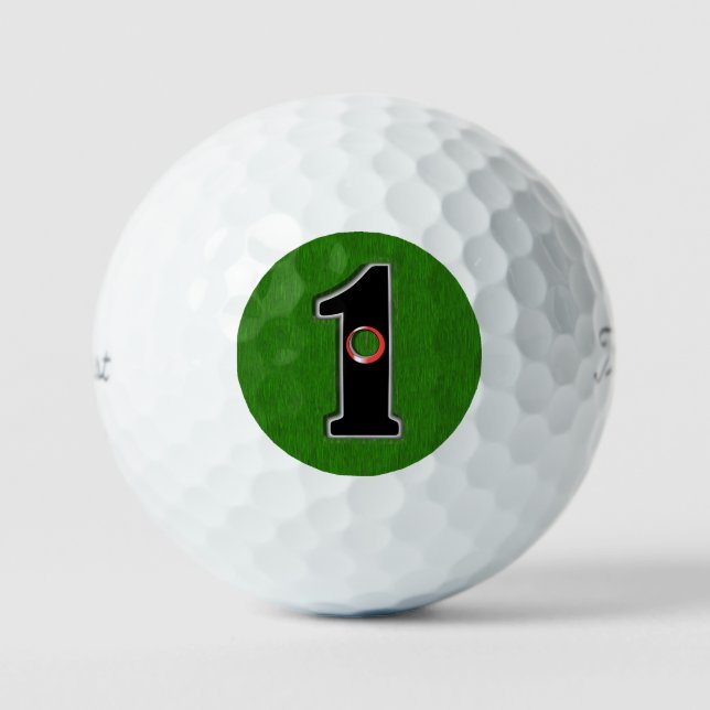 Putting Green Hole in One Lucky Golfer Golf Balls (Front)