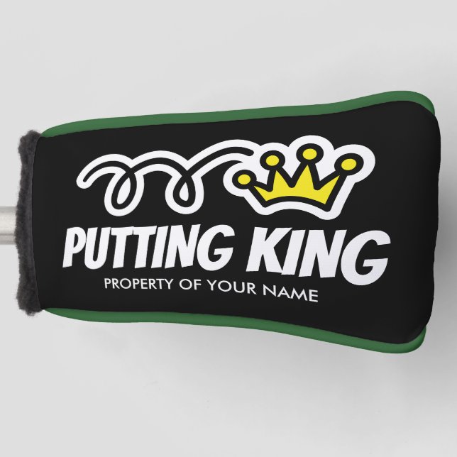 Putting King Funny custom golf putter cover gift (Front)