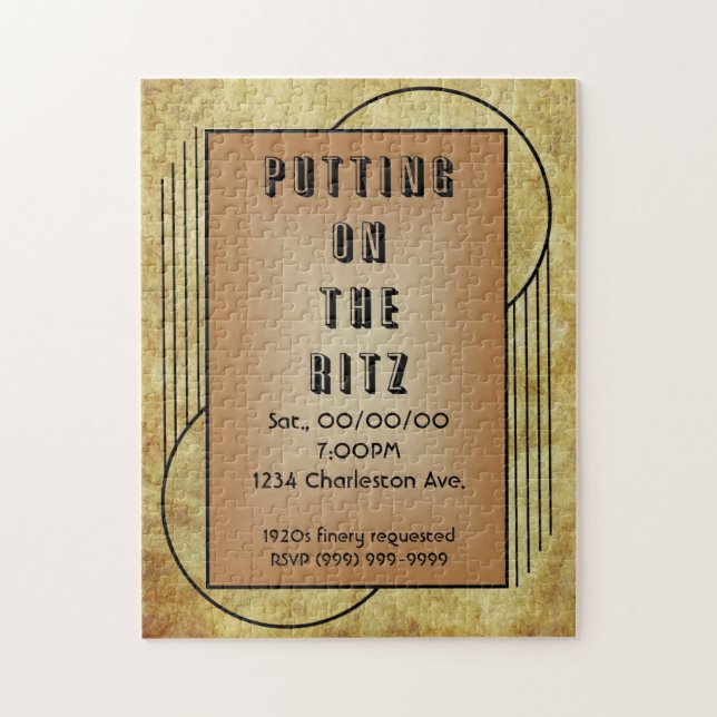 Putting on the Ritz Invitation Jigsaw Puzzle (Vertical)